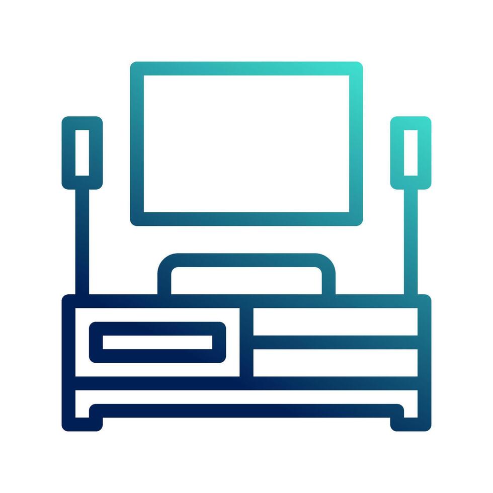Home theater icons. entertainment, holidays, family home, with outline style and gradient colors. symbol logo illustration. vector