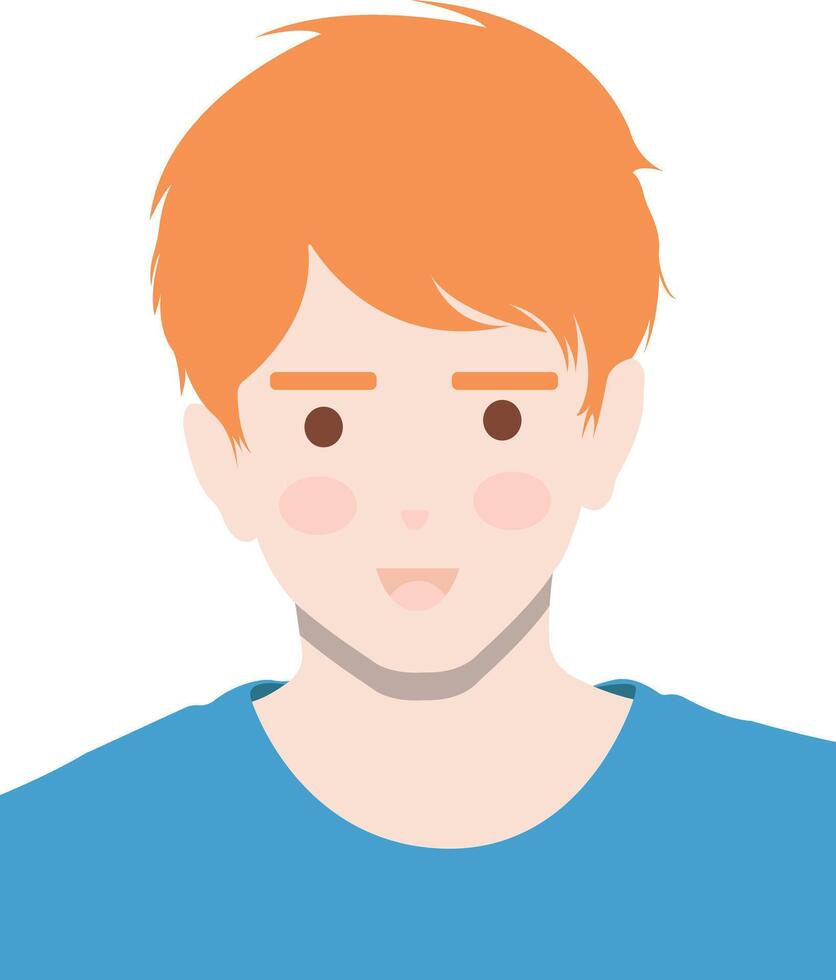 portrait of a boy vector