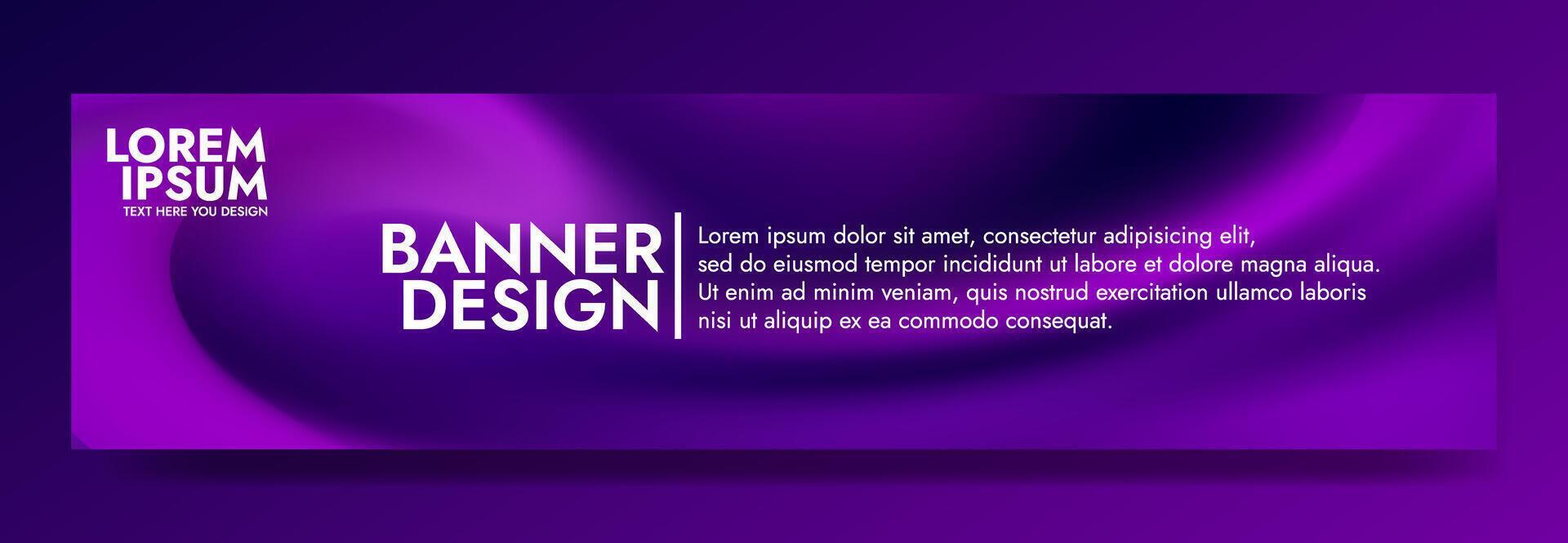 Vibrant and modern banner design featuring abstract purple and pink waves. Perfect for website headers, social media, and marketing materials. vector