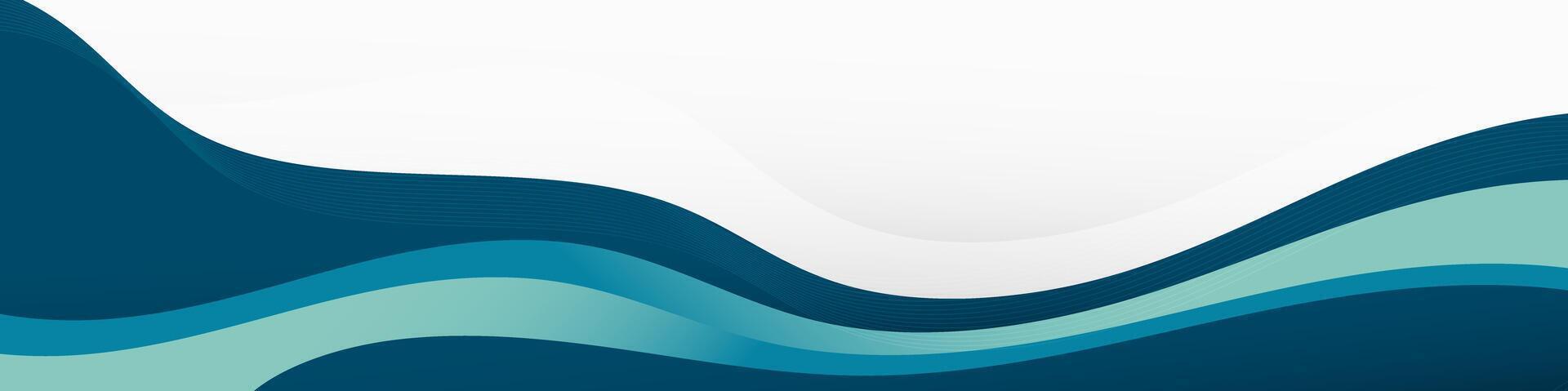 Clean and modern banner featuring a subtle blue wave on a white background. Ideal for minimalist designs and website headers. vector