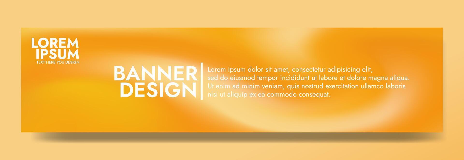 Abstract Orange Banner Design vector