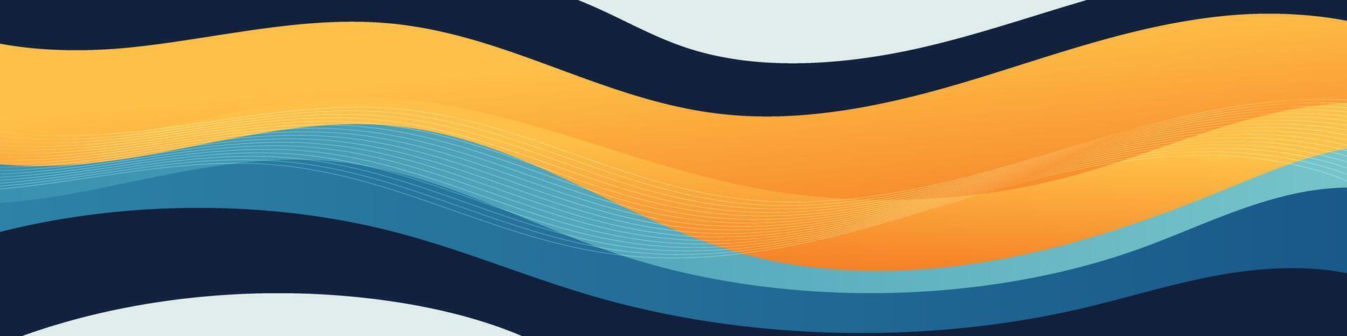 Bright and cheerful banner featuring a flowing abstract wave in vibrant colors. Ideal for website headers, social media, and promotional materials. vector