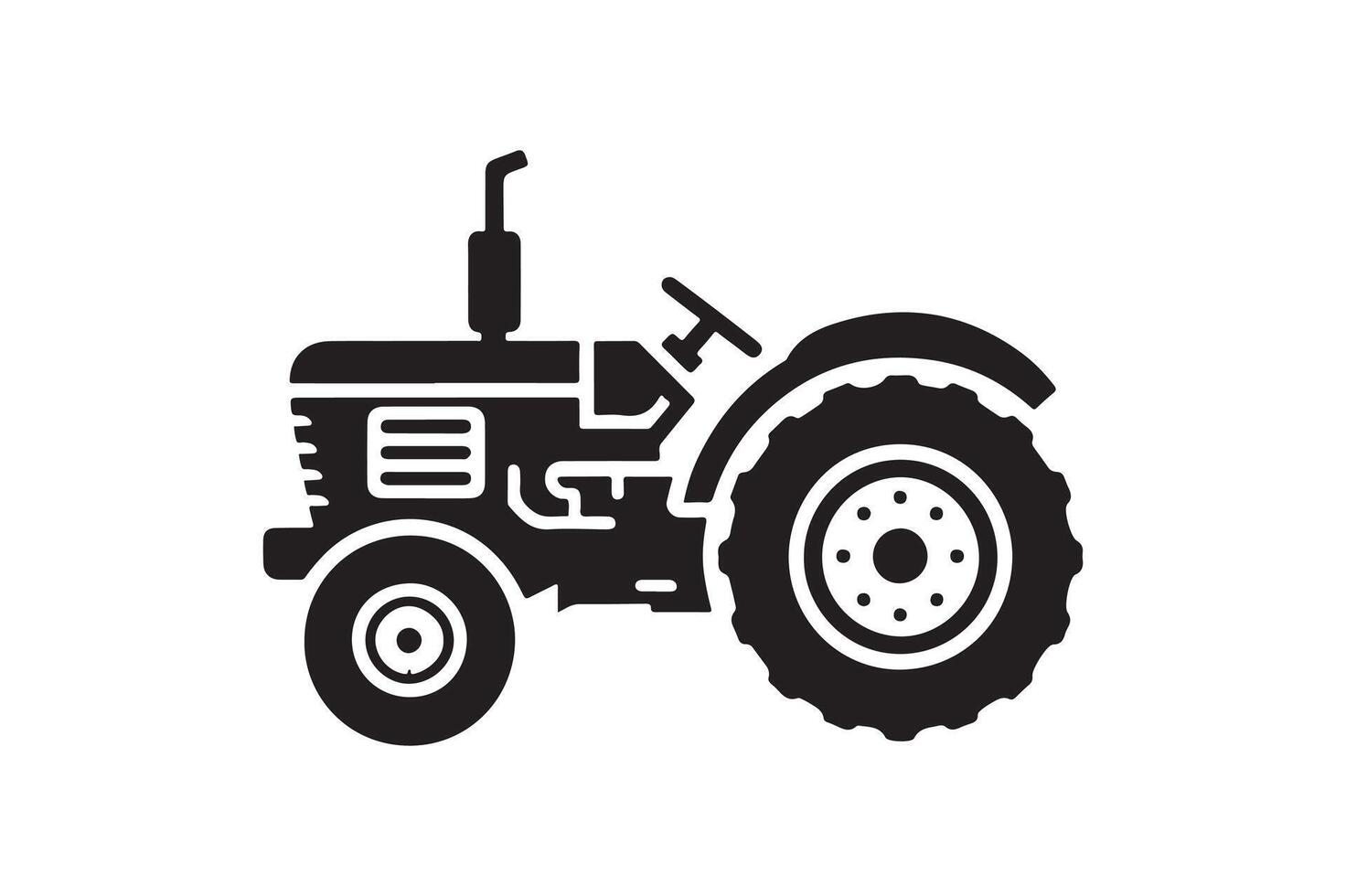 tractor icon on white background vector