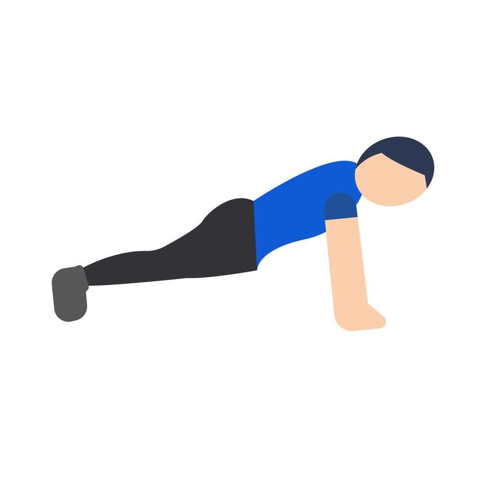 Man doing push up Icon vector