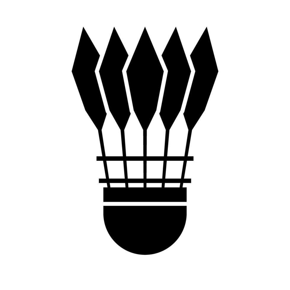 Badminton shuttlecock silhouette icon. vector