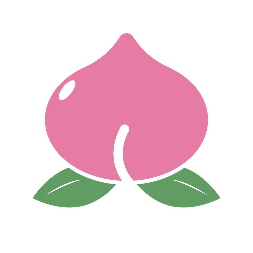 Flat design peach icon vector