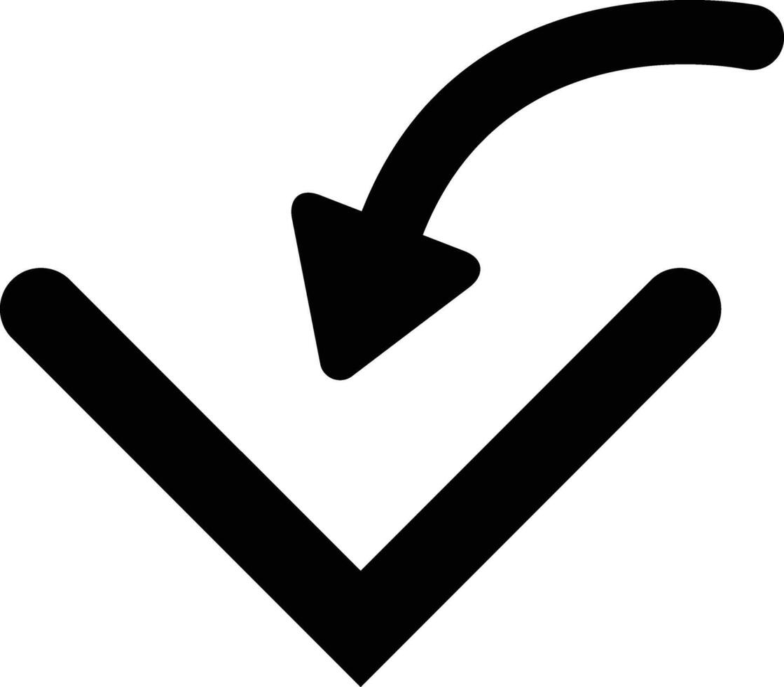 Rounded Filled Arrow Icon vector