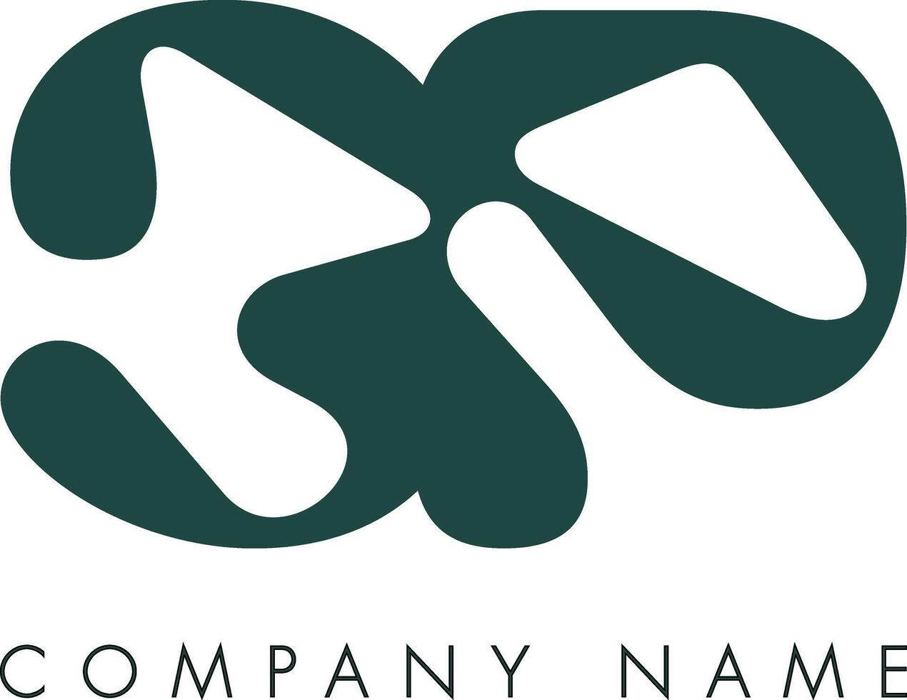 Creative Abstract Initial Letter CP Logo Design vector