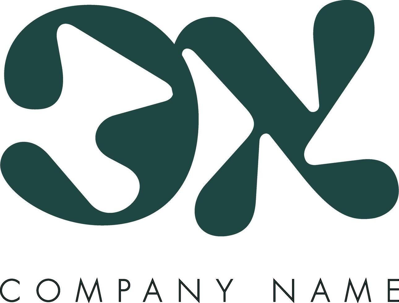 Creative Abstract Initial Letter CX Logo Design vector