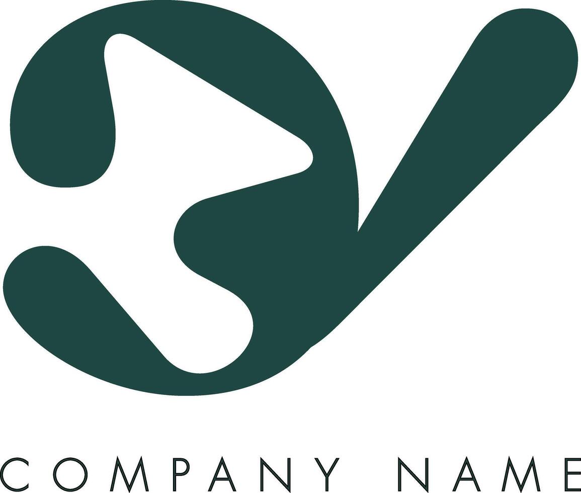 Creative Abstract Initial Letter CV Logo Design vector