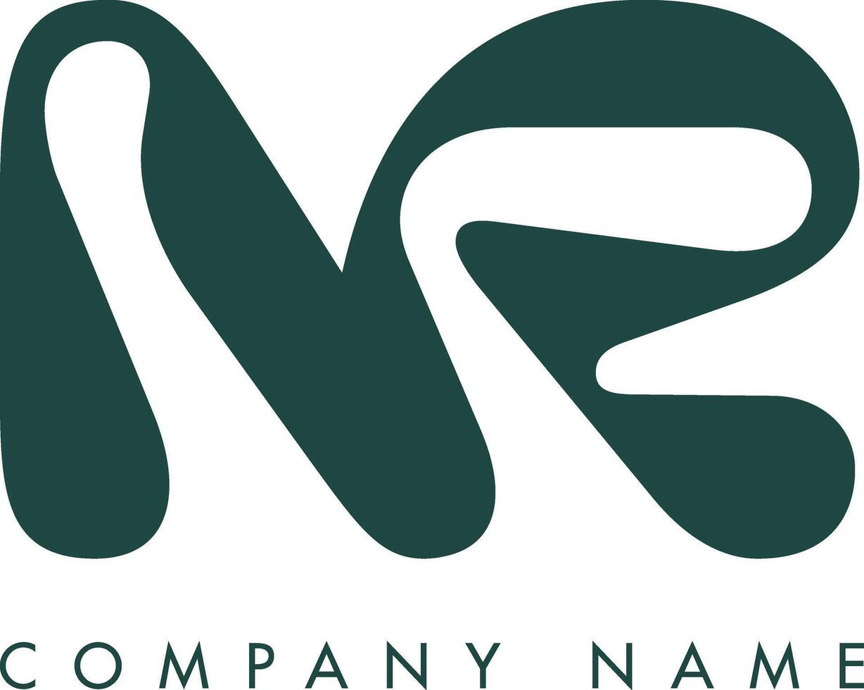 Creative Abstract Initial Letter NR Logo Design vector