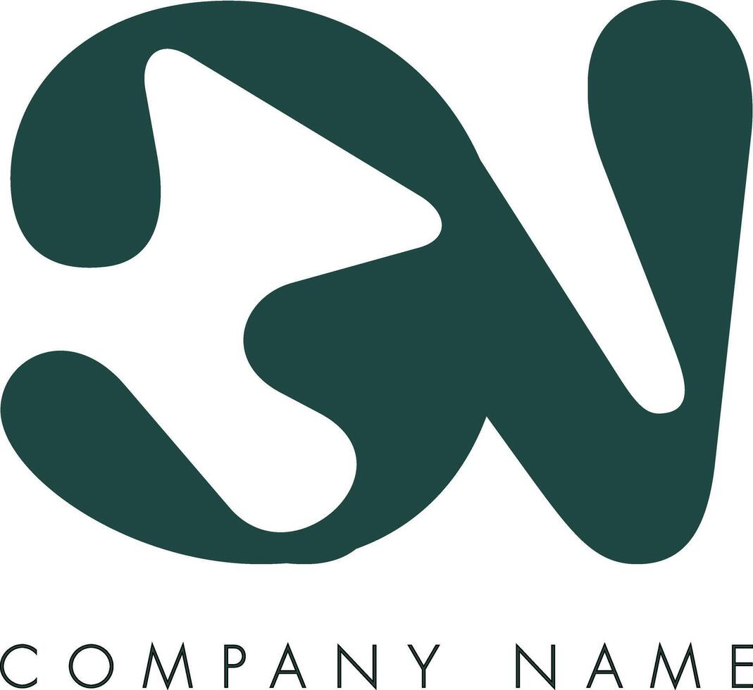 Creative Abstract Initial Letter CN Logo Design vector