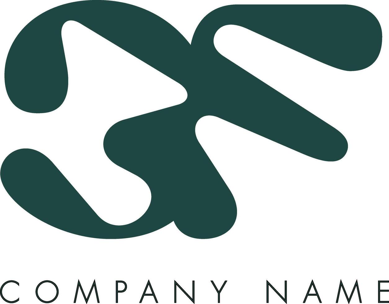 Creative Abstract Initial Letter CF Logo Design vector