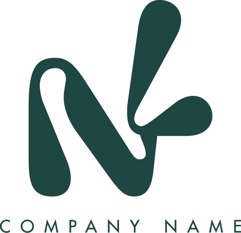 Creative Abstract Initial Letter NL Logo Design vector