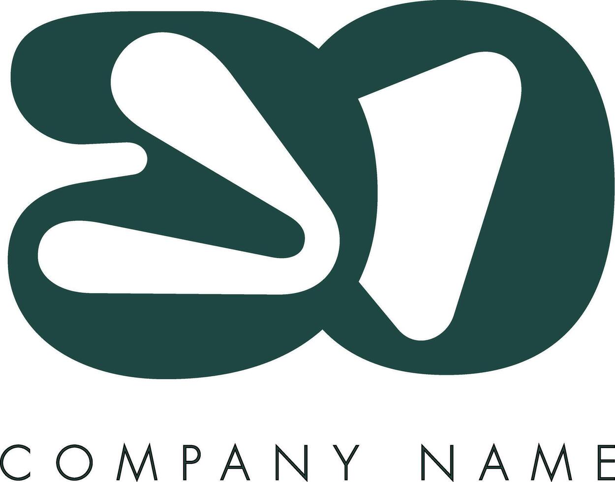 Creative Abstract Initial Letter BO Logo Design vector