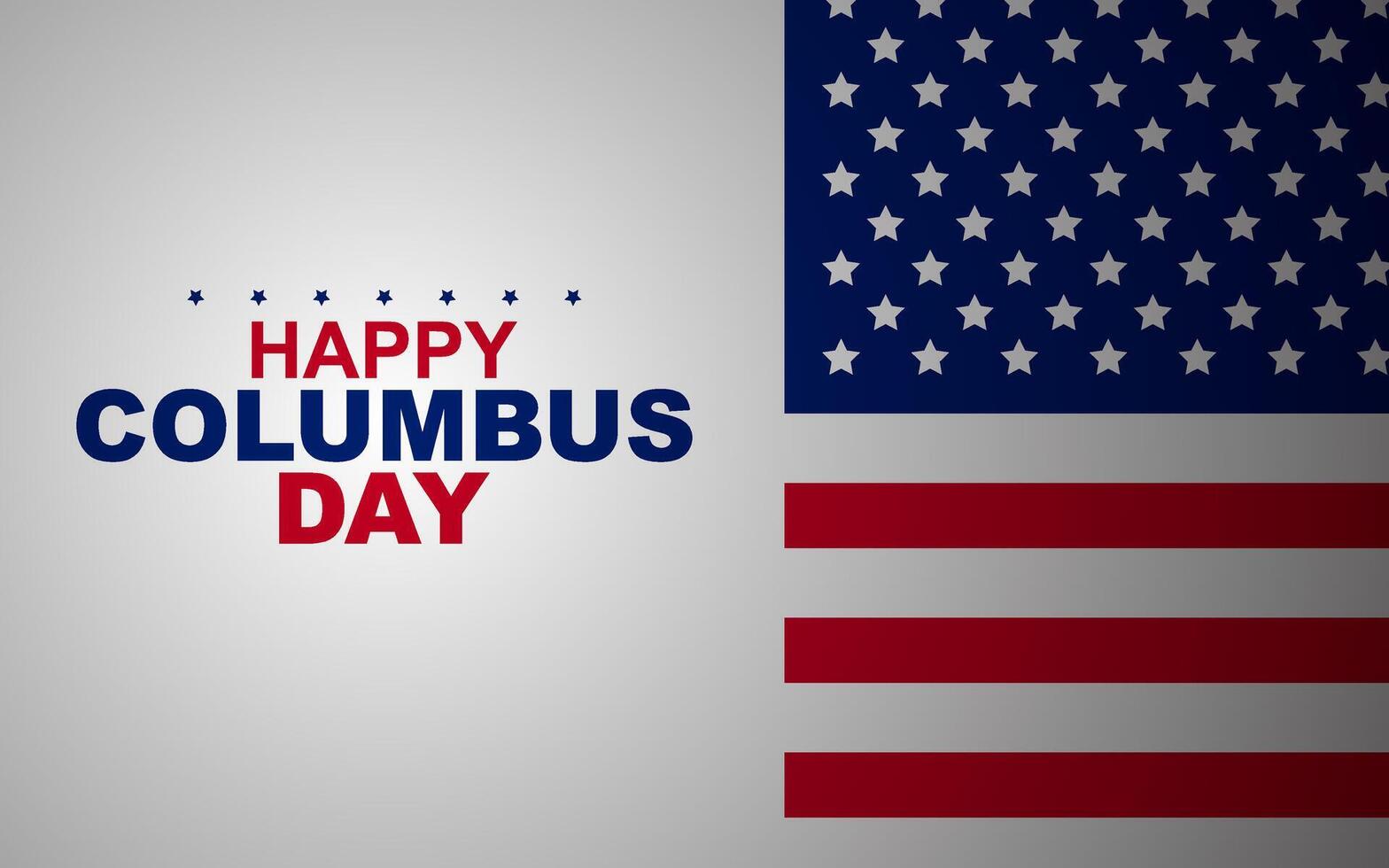 Columbus day with USA flags isolated on white vector