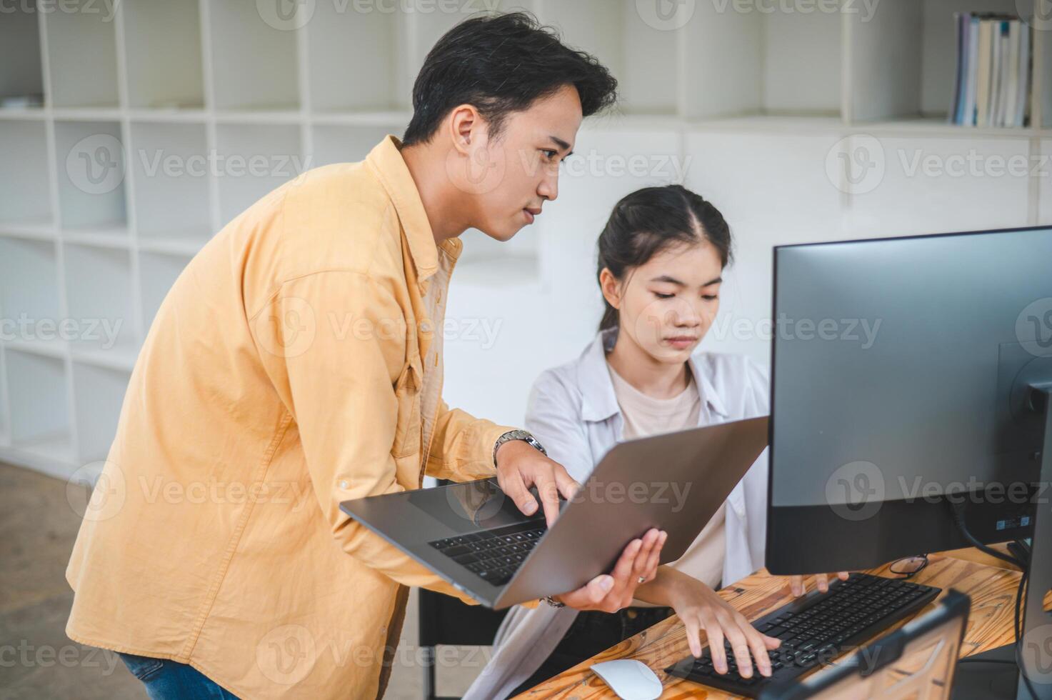 team programmer focuses on software development, site design, and the advancement of coding and programming technology.concepts for technological development photo