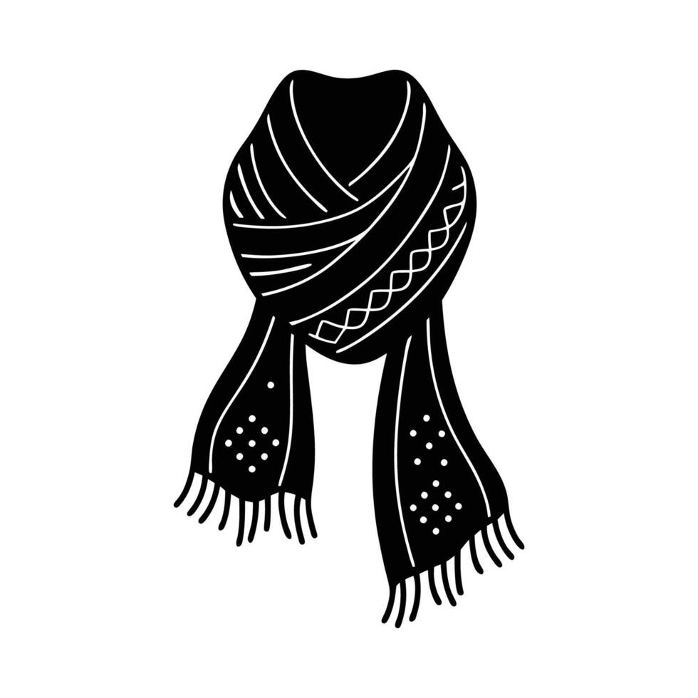 Scarf icon in black style illustration vector