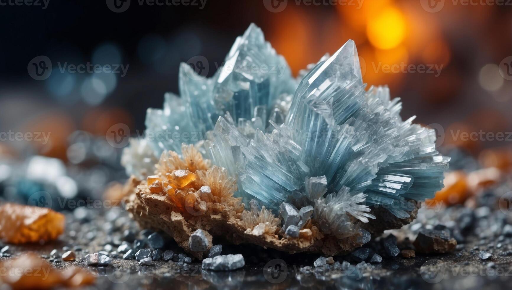 Crystalline Barite Specimen A Glimpse into the Raw Beauty of Industrial Mineral. photo