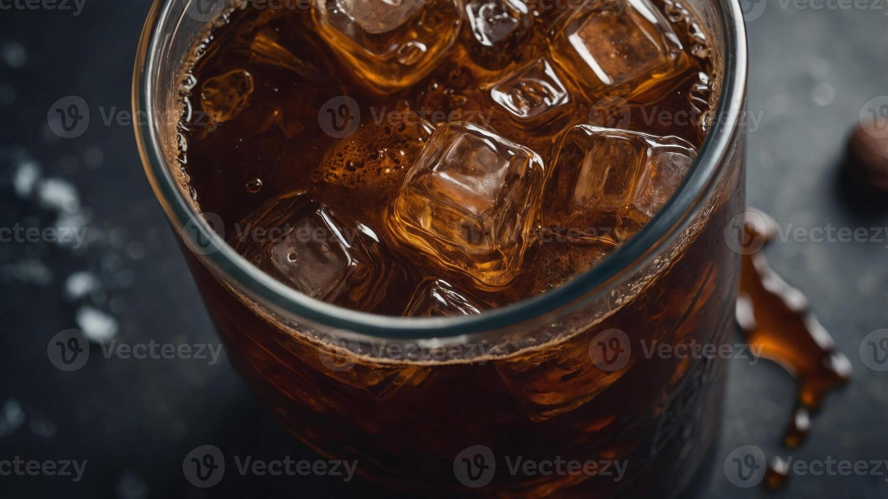 A topdown view of a cold brew maker made of BPAfree plastic with clearly marked measurement lines as well as a screwon lid. photo