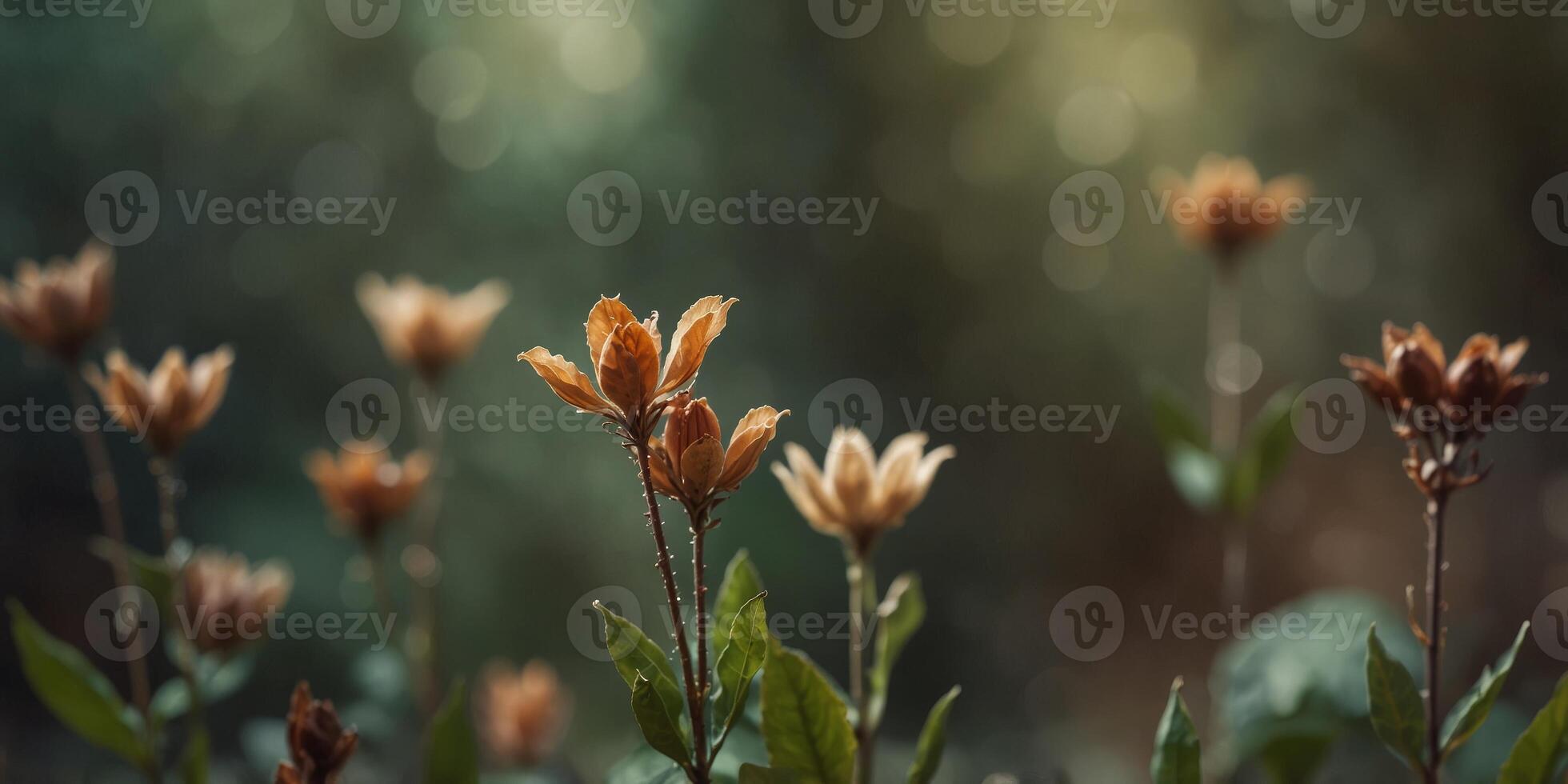 Abstract botanical image with earthy tones and organic shapes. photo