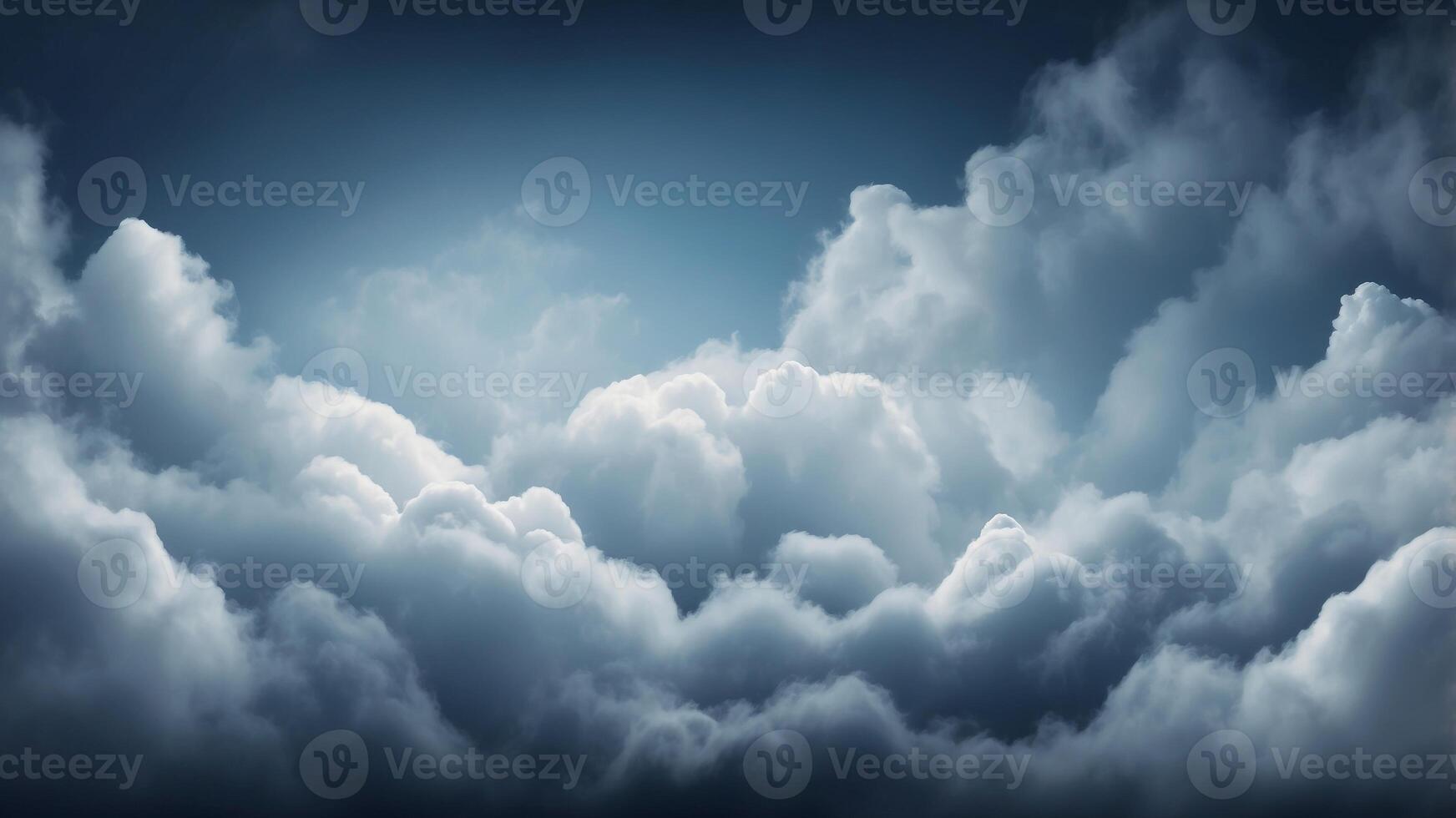 Abstract depiction of misty clouds in shades of blue and gray. photo