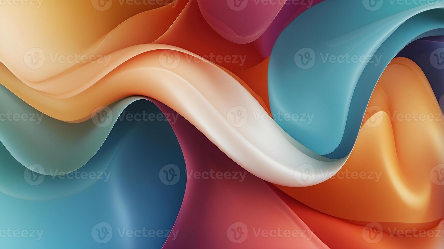 Abstract colorful wave design with smooth gradients and flow. photo