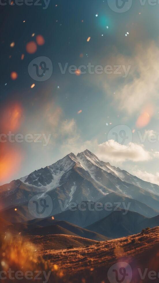A mountain where the wind carries the voices of forgotten civilizations. photo