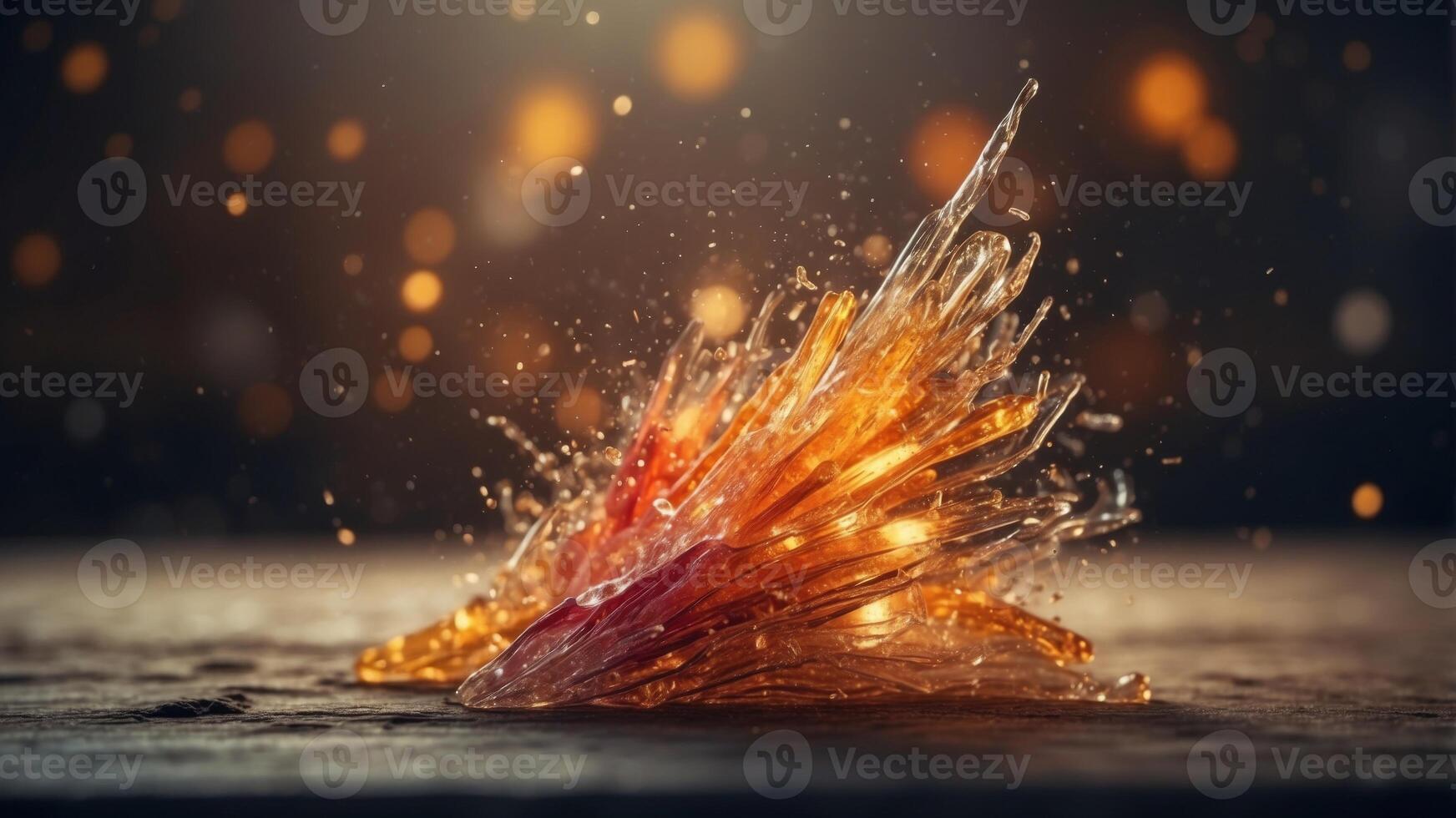 Breakthrough Idea Shattering Obstacles in Innovative Light Concept. photo