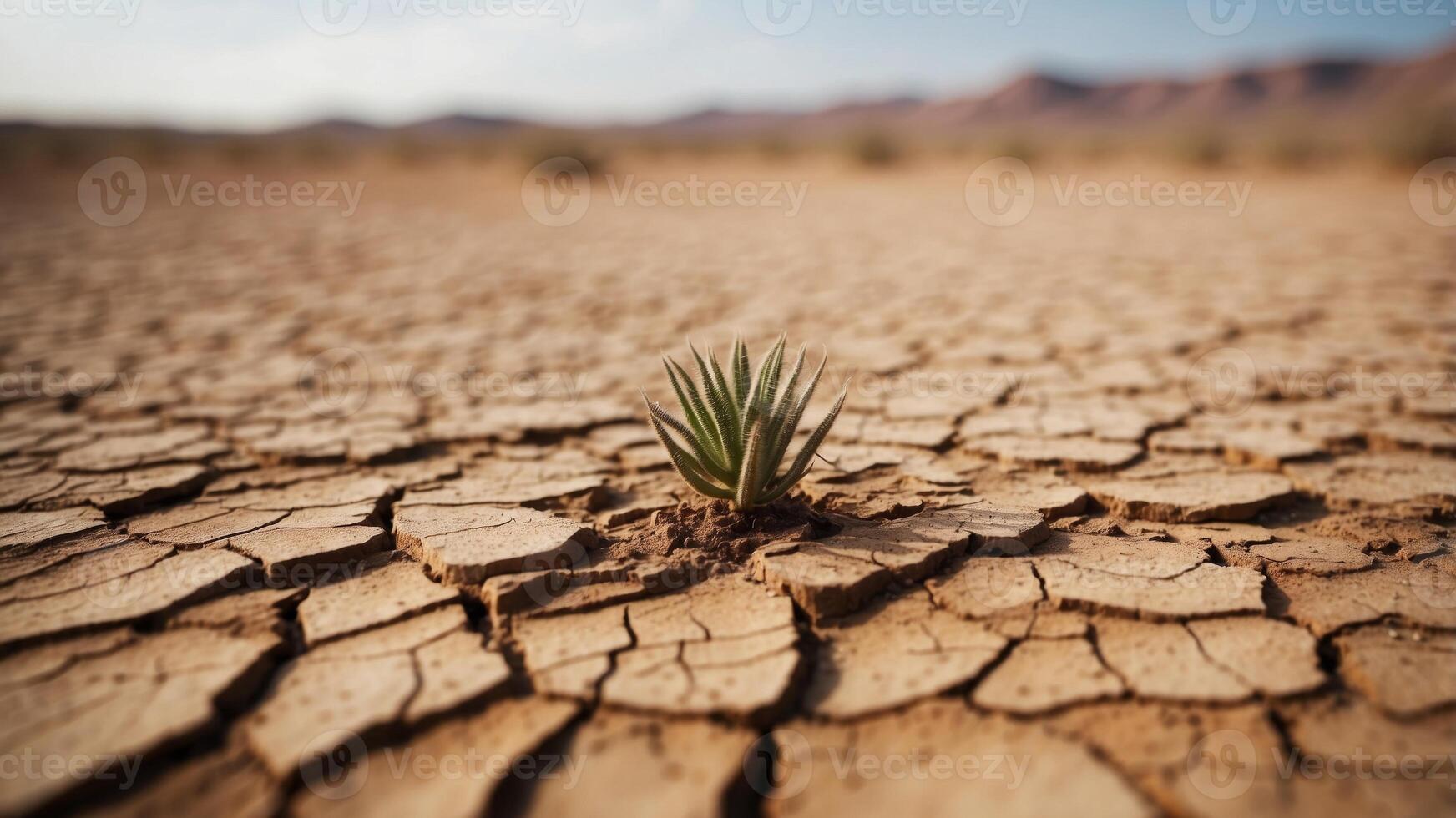 image of arid land due to drought concept world water day vertical. photo