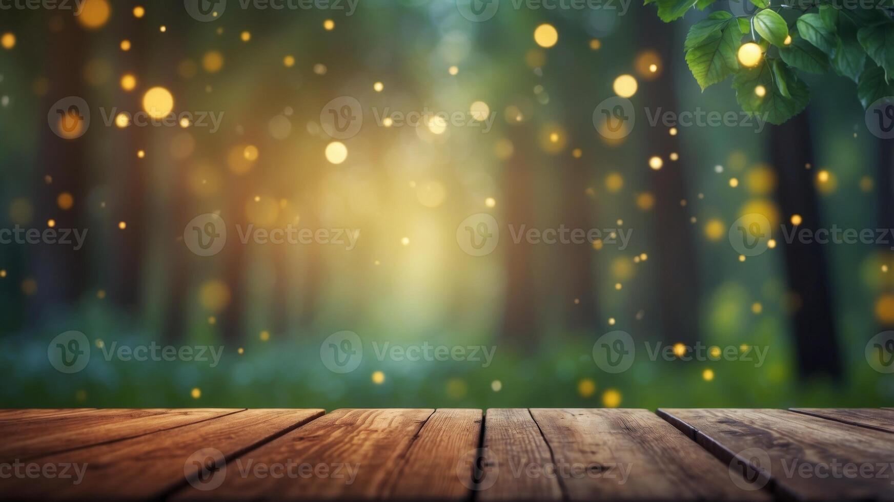 beautiful nature forest wide banner background. photo