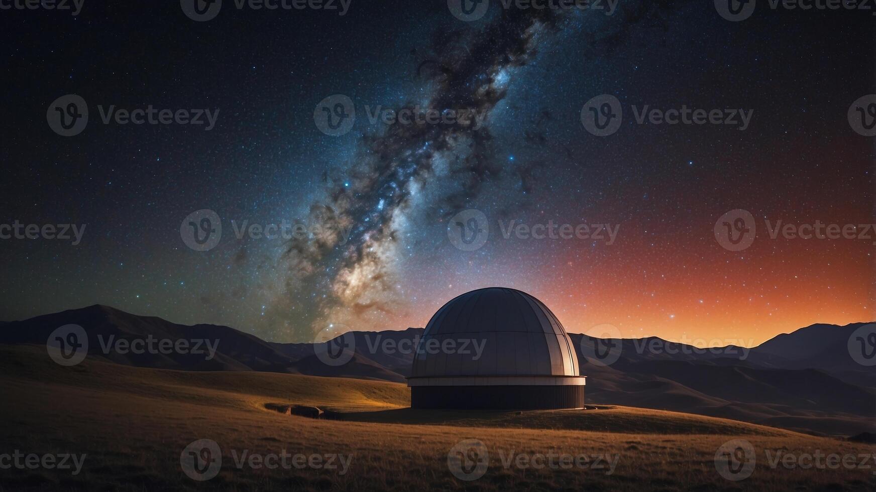 Astronomical Observatory Tracking the Passage of Time Through the Stars Amidst the Cosmic Landscape. photo
