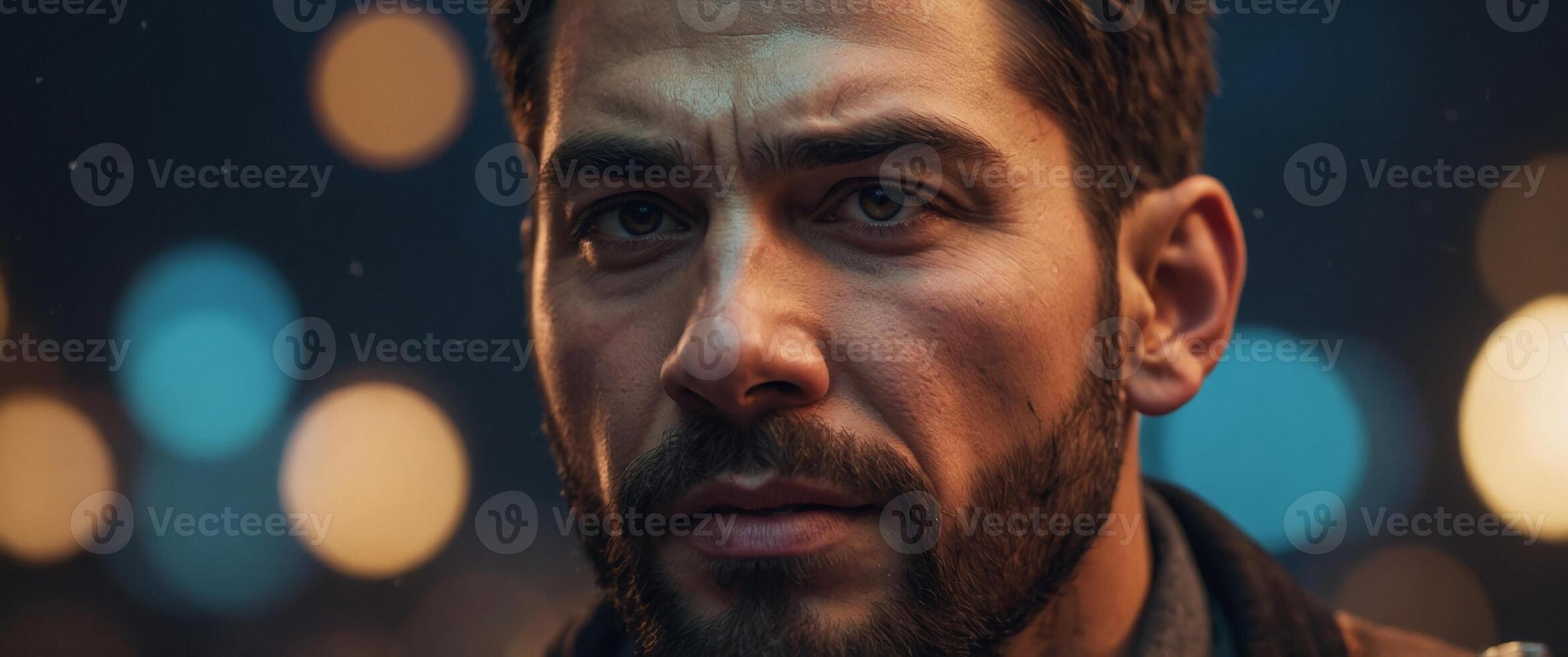 A comic character showing various emotions on his face. photo