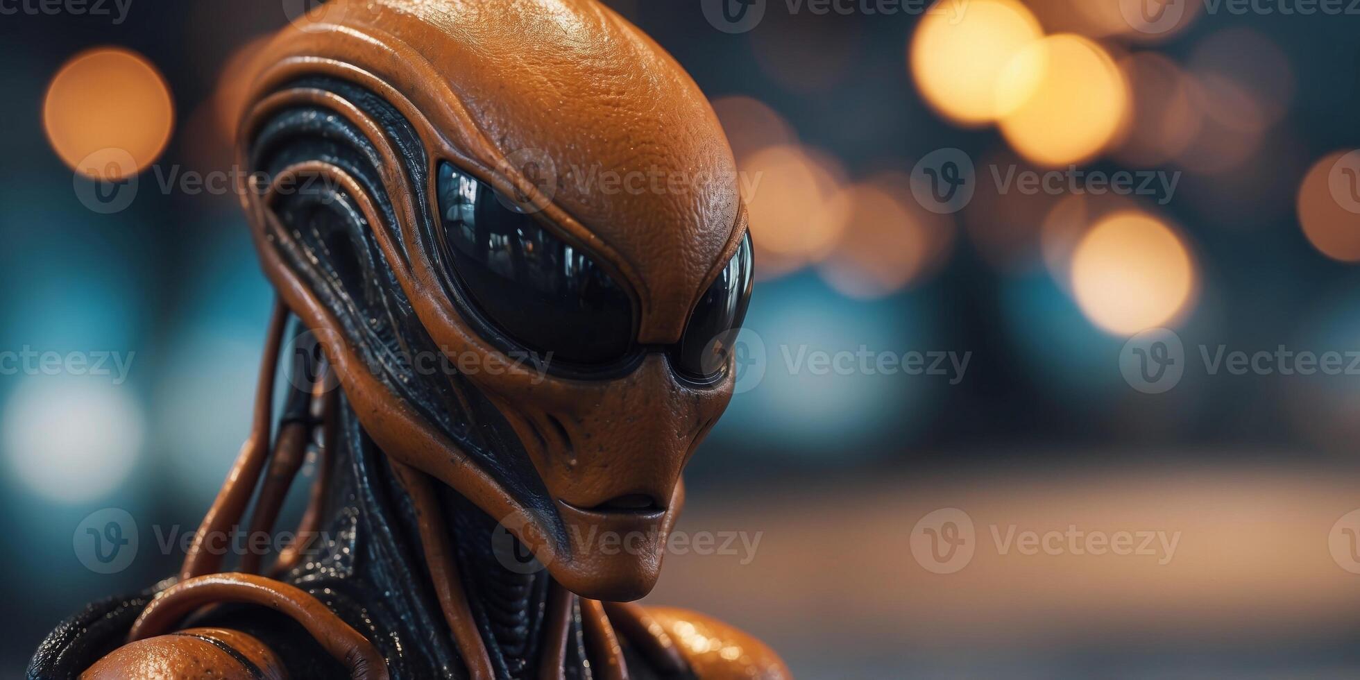 Alien background with selective focus with copy space. photo