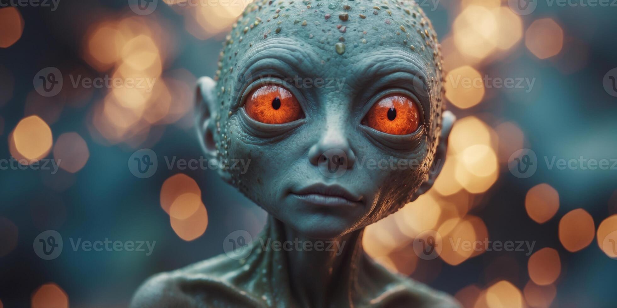 Extraterrestrial Adventure Alien Explores Earthly Delights. photo