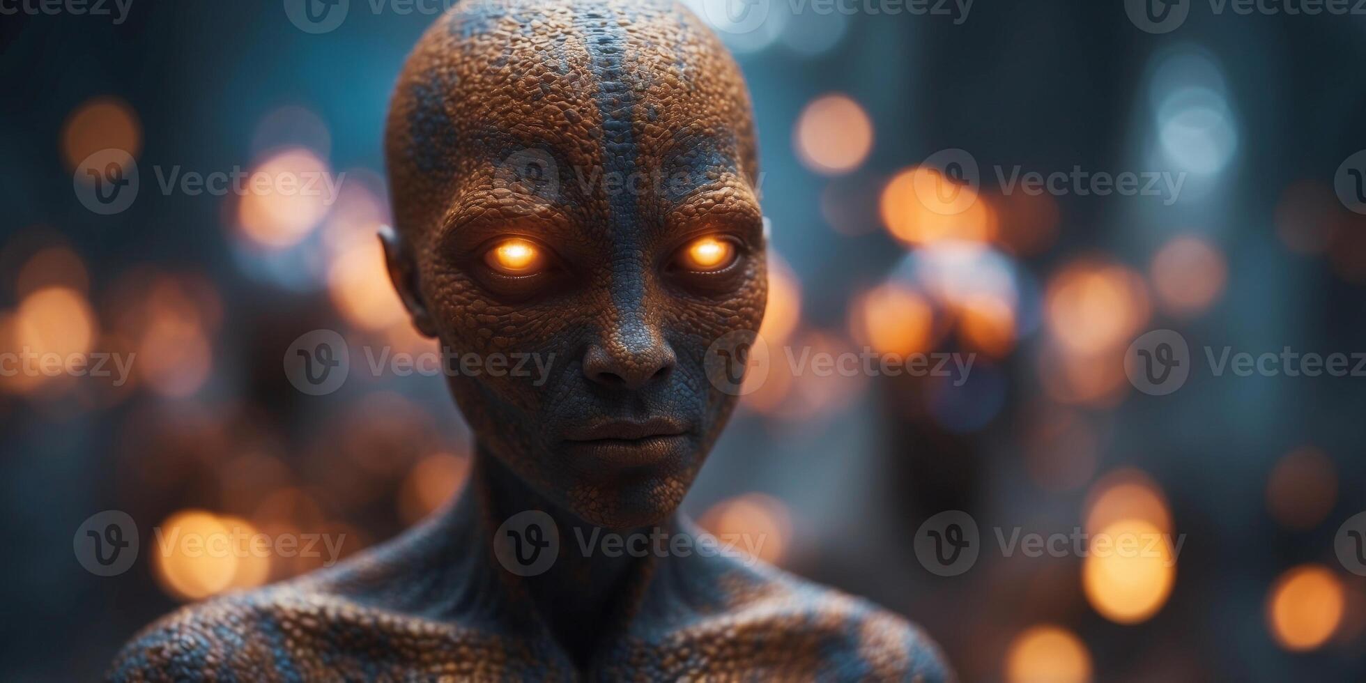 A mysterious alien race that communicates through patterns of light and sound. photo