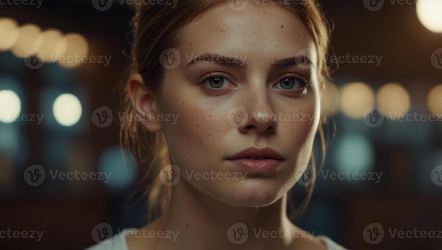 young female after rejuvenation, advertising of aesthetic medicine. photo
