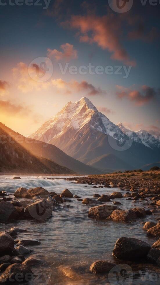 A mountain that rises and falls with the tides, revealing new landscapes each day. photo