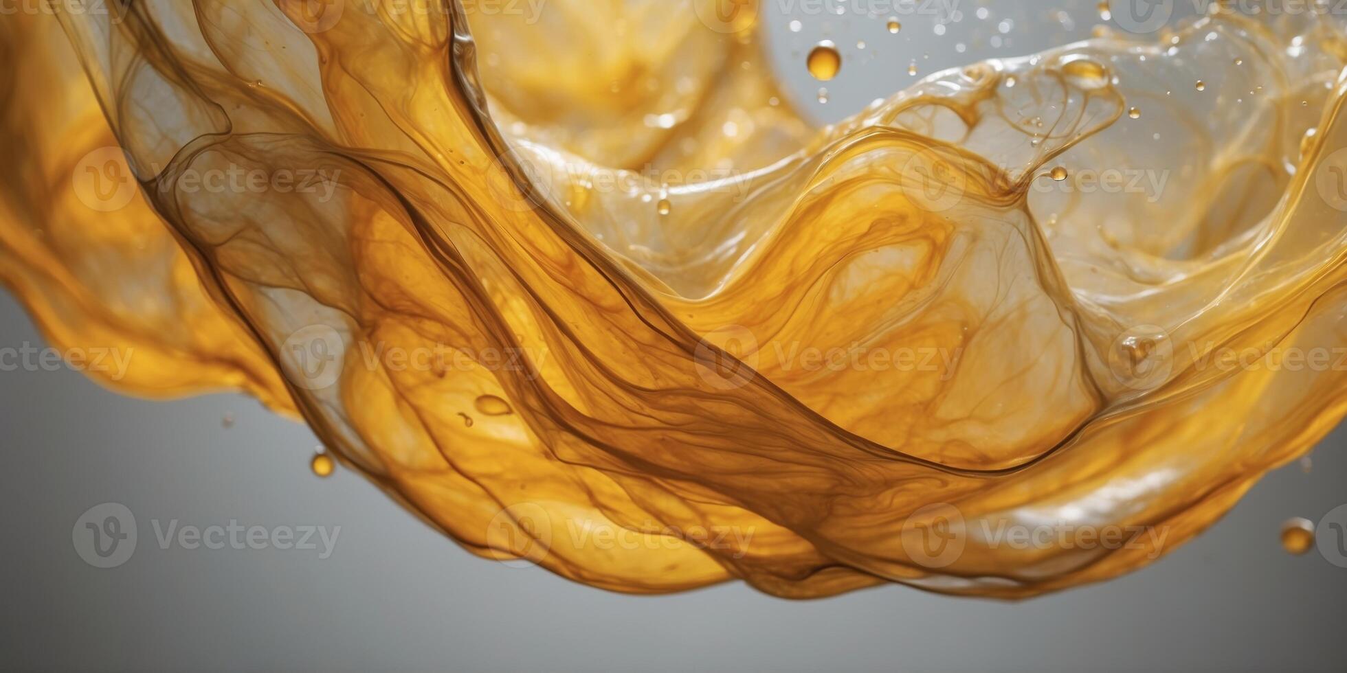 Dynamic Fluid Art in Yellow Tones for Creative Design and Backgrounds. photo