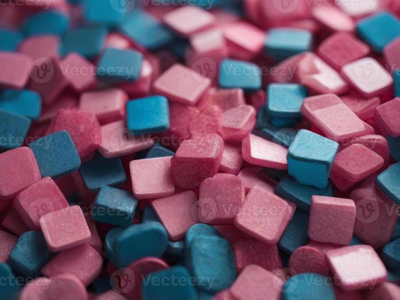 A colorful image of pink and blue squares. photo