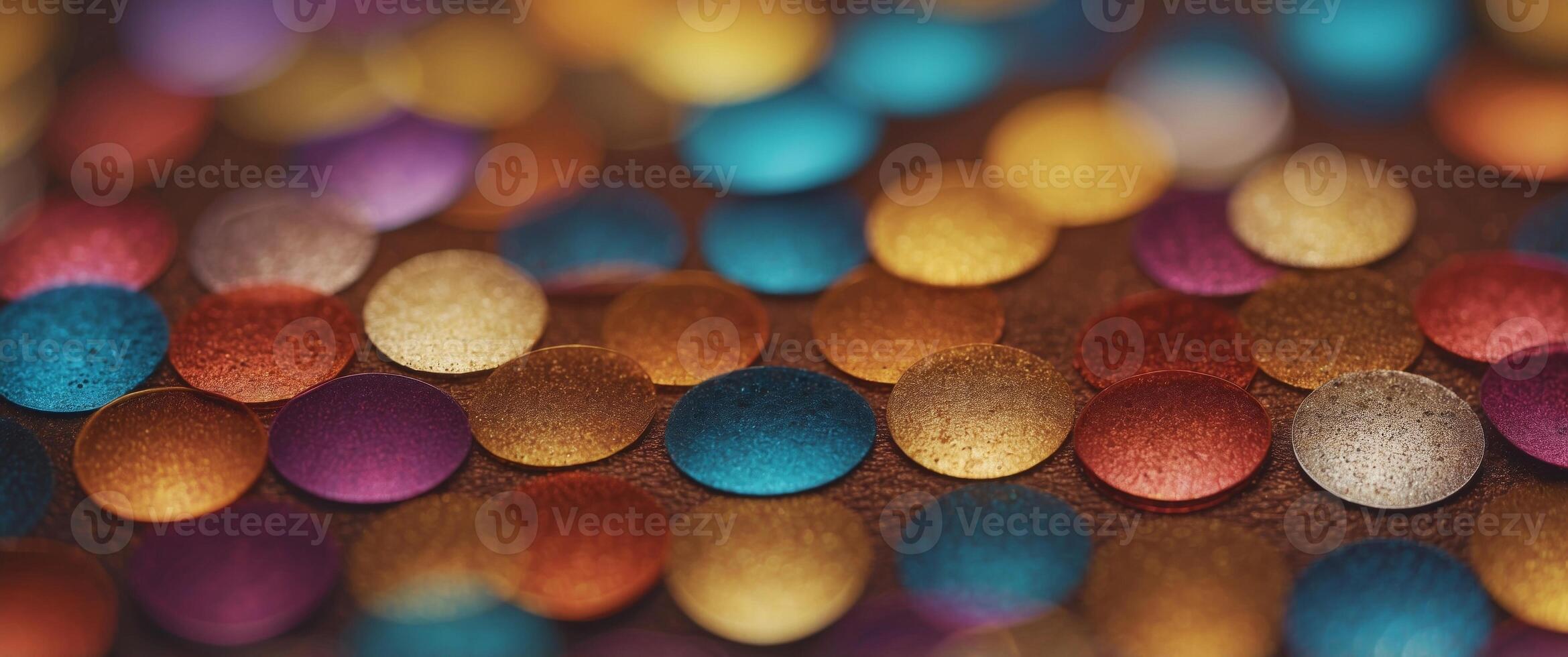 A colorful background with a lot of circles and dots. photo