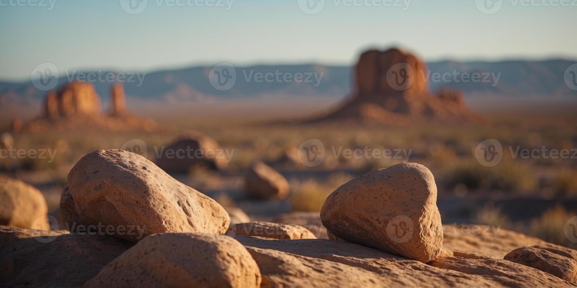 Magnificent rock formation in the middle of the desert. photo