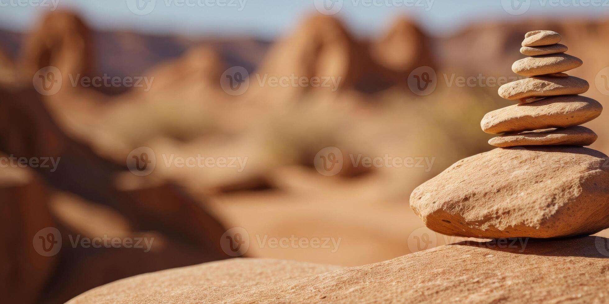 Sandstone desert rock formation with copy space image. photo