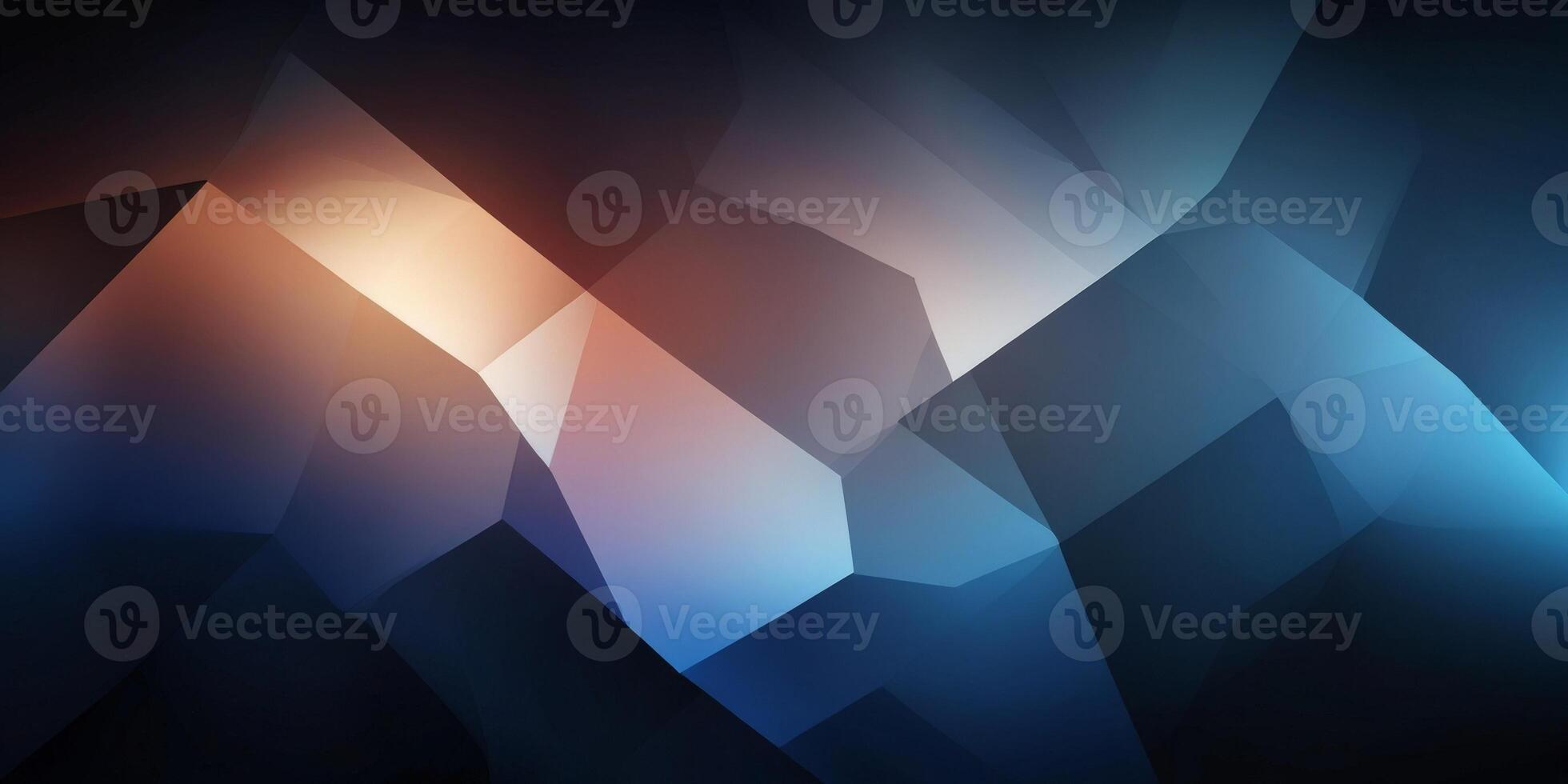 Modern minimalist dark blue gradient with geometric shapes and sharp black lines. photo