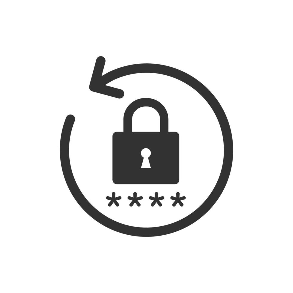 Change password icon. Reset password icon. Lock reload icon vector