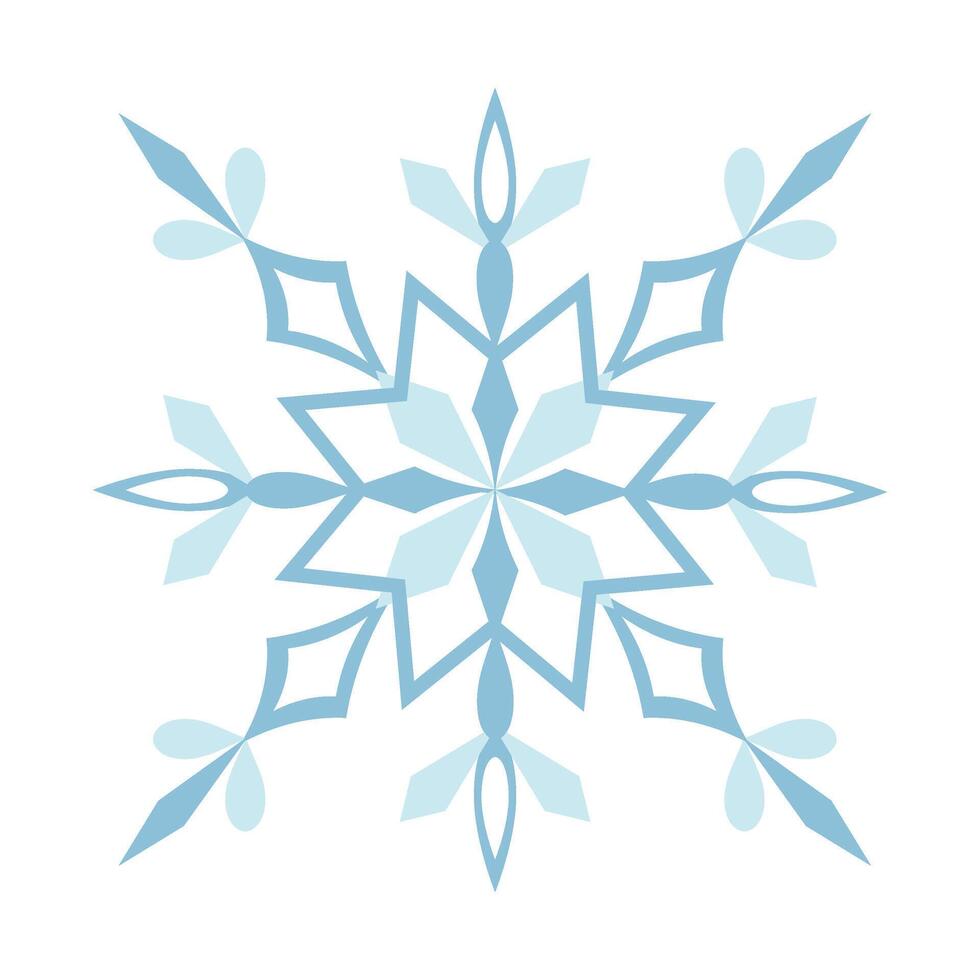 Snowflake icon. Abstract figure of a snowflake. Winter decorative element in flat style. vector