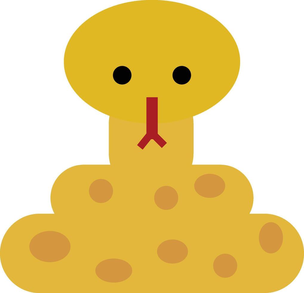 A yellow snake with a red nose vector