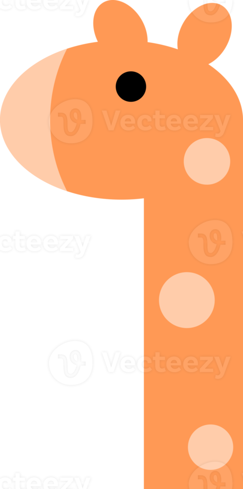 head orange giraffe in zoo drawing doodle icon png