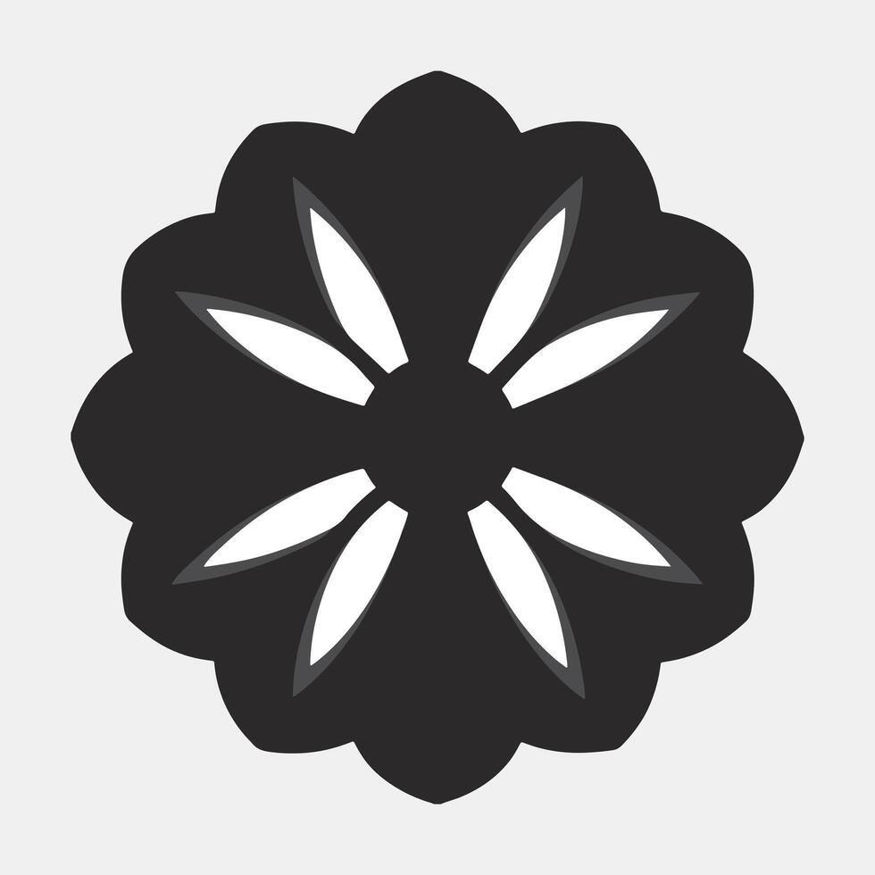 A drawing Black outline flowers branch with illustration on it vector