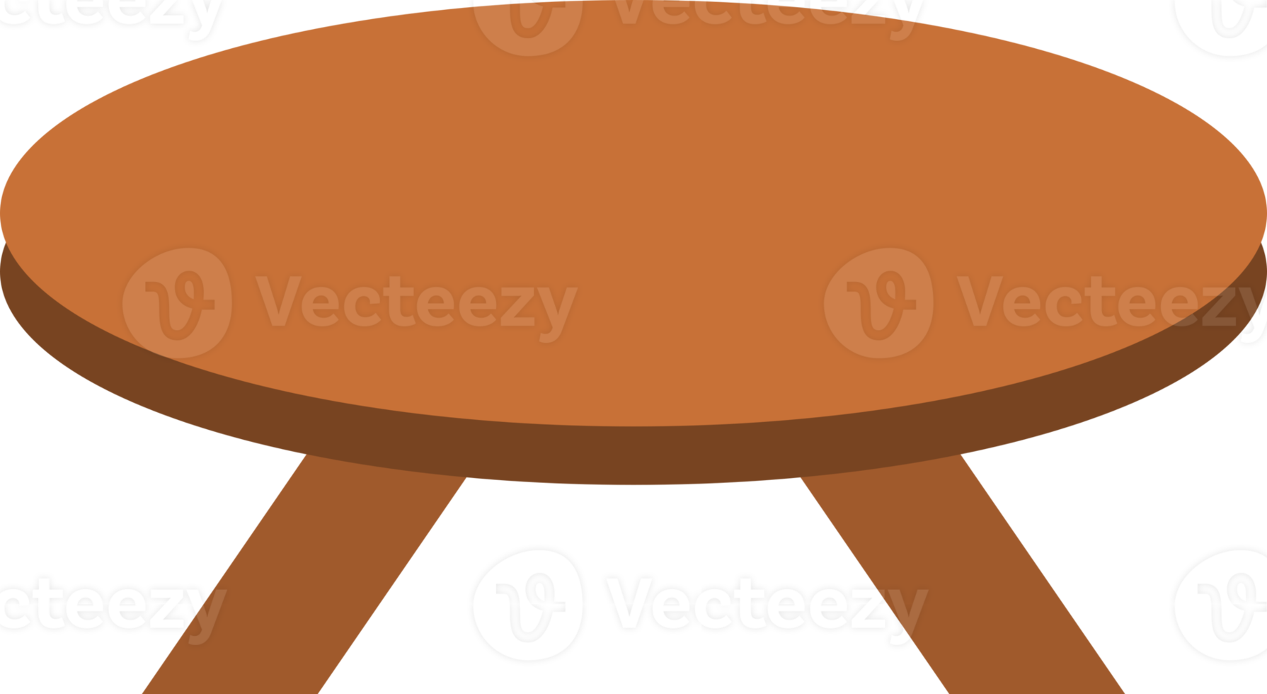 Brown wooden table icon png
